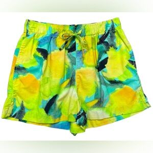 Topshop Lemon Print Shorts Size Small Beach Summer casual Resort Colorful Fun